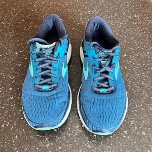 Brooks Adrenaline GTS 18 1202681D495 Blue Teal Running Shoes Size 8.5
